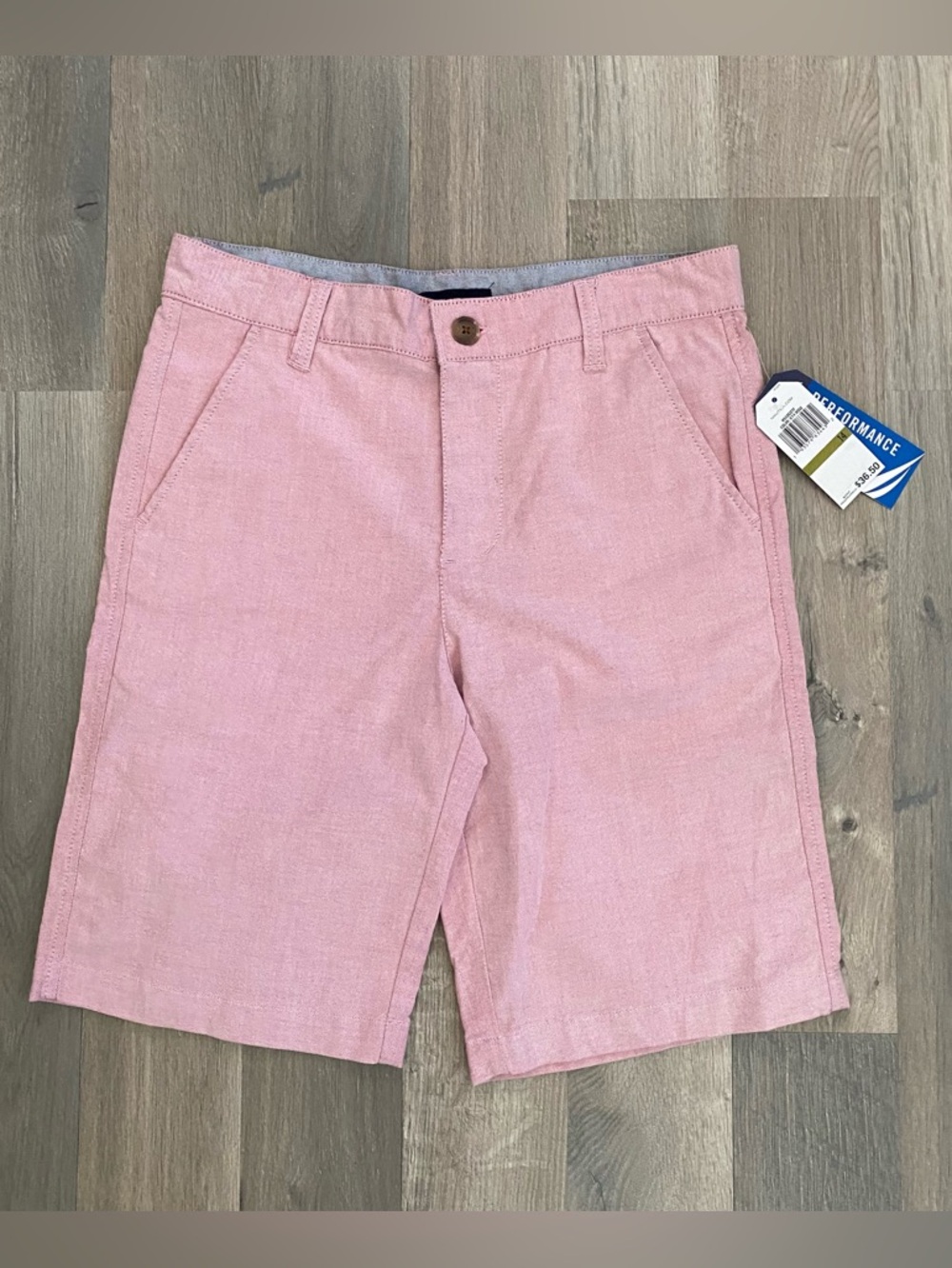 Nautica Boys Performance Stretch Rose Shorts Size 14 Youth Pockets New With Tags